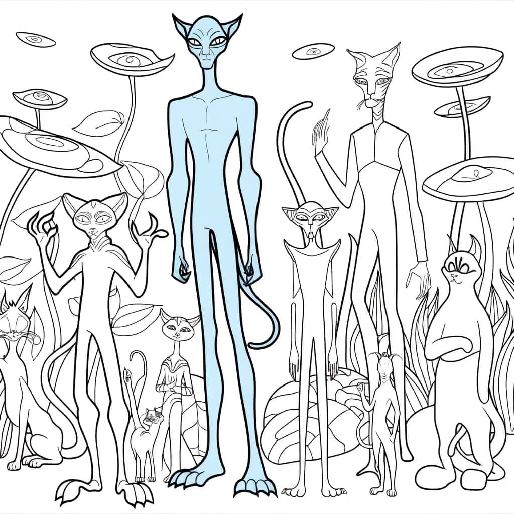 Coloriage Extraterrestres et OVNI à imprimer et colorier