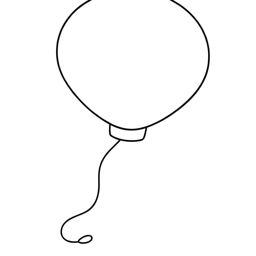 Coloriage Ballon flottant à imprimer et colorier