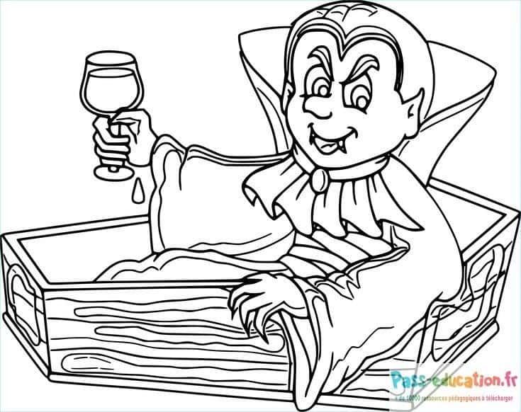 Coloriage Vampire détendu à imprimer et colorier