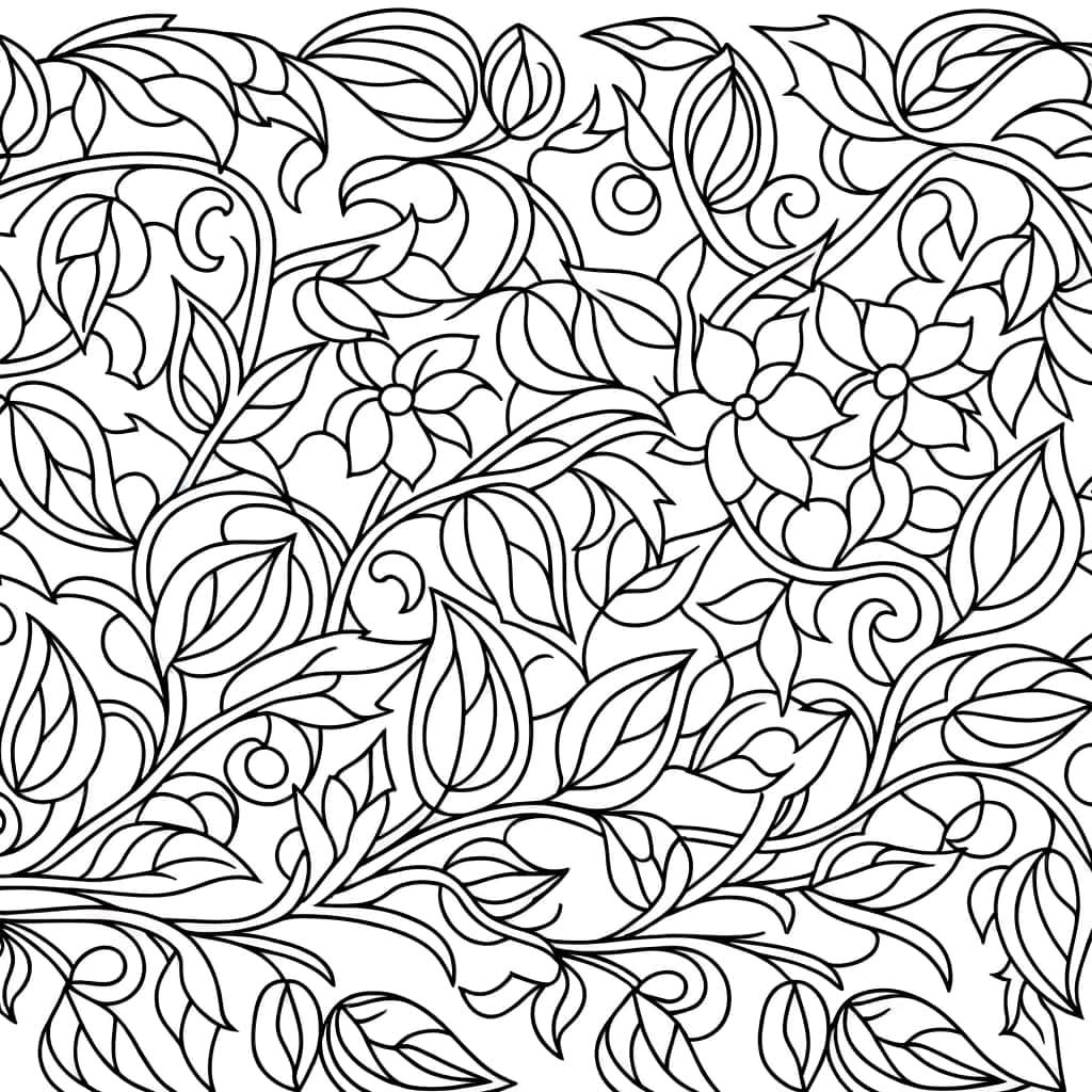 Coloriage Arabesques florales à imprimer et colorier