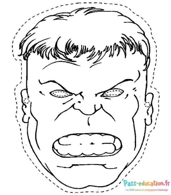 Coloriage Hulk prêt à l'action à imprimer et colorier