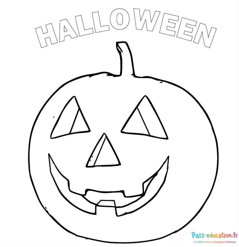 Coloriage Citrouille Halloween à imprimer et colorier