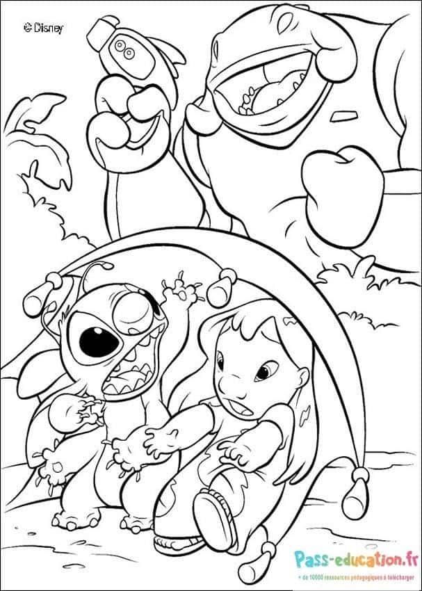 Coloriage Lilo et Stitch à imprimer et colorier