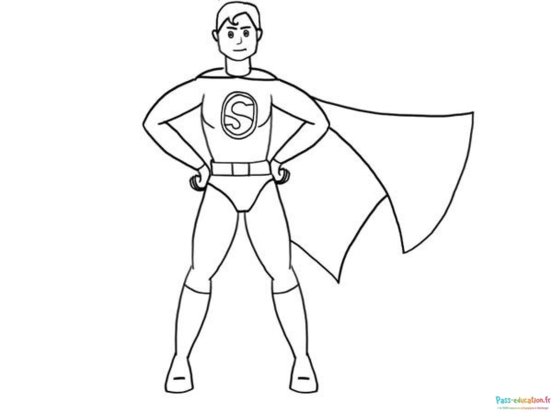 Coloriage Super-héros à imprimer et colorier