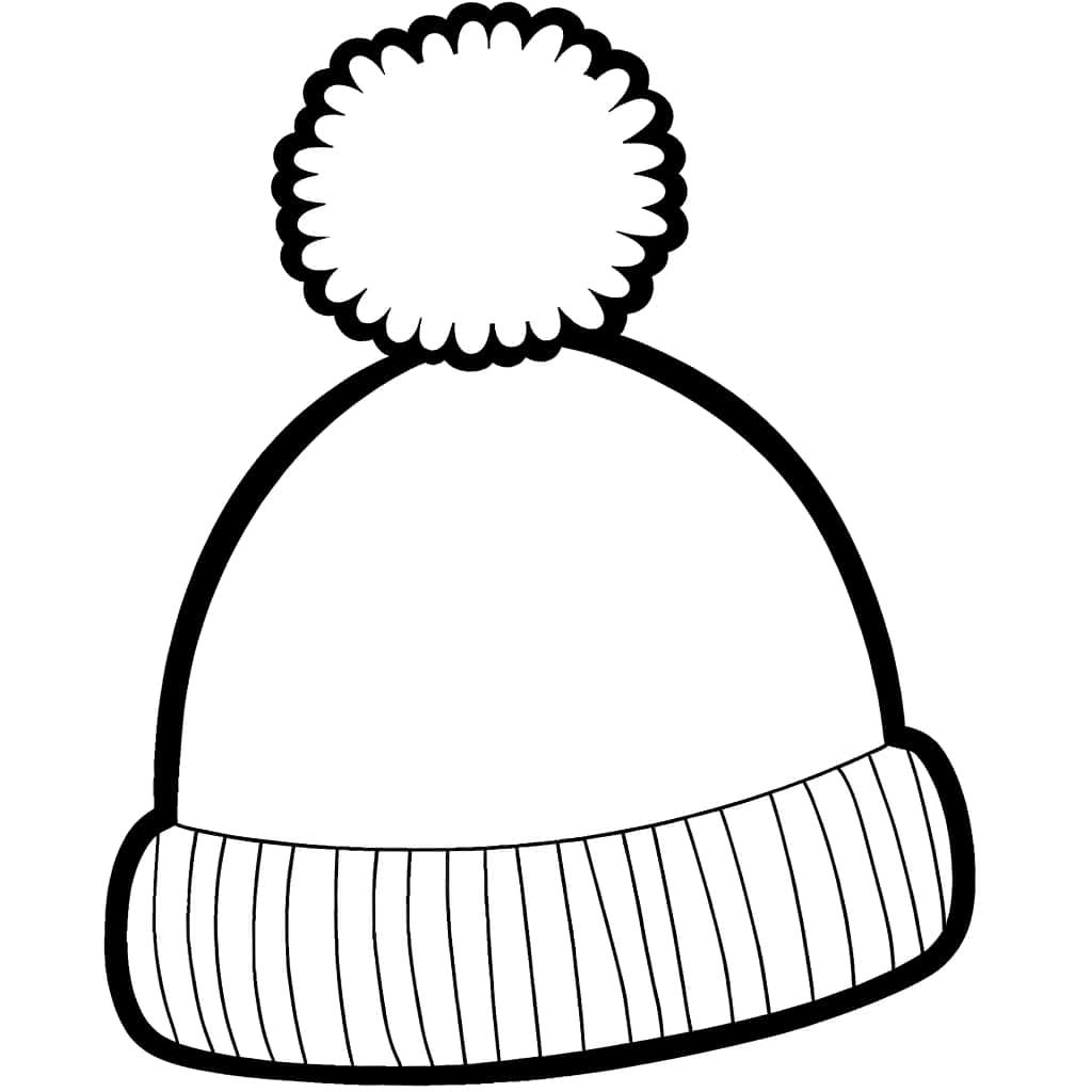 Coloriage Bonnet à pompon à imprimer et colorier
