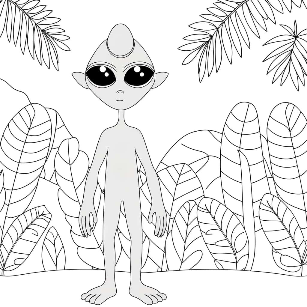 Coloriage Avatar dans la jungle à imprimer et colorier