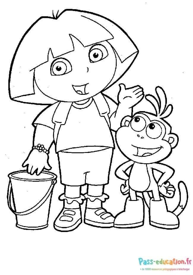 Coloriage Aventure de Dora et Boots à imprimer et colorier