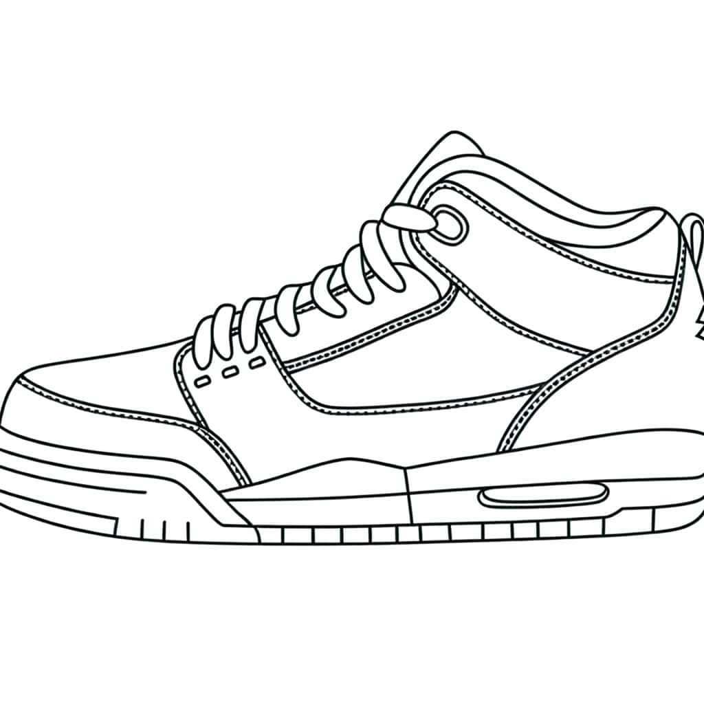 Coloriage Basket stylée à imprimer et colorier