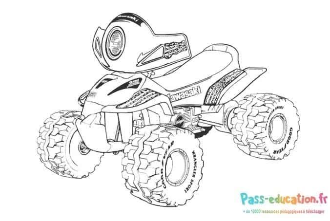 Coloriage Quad Kawasaki à imprimer et colorier
