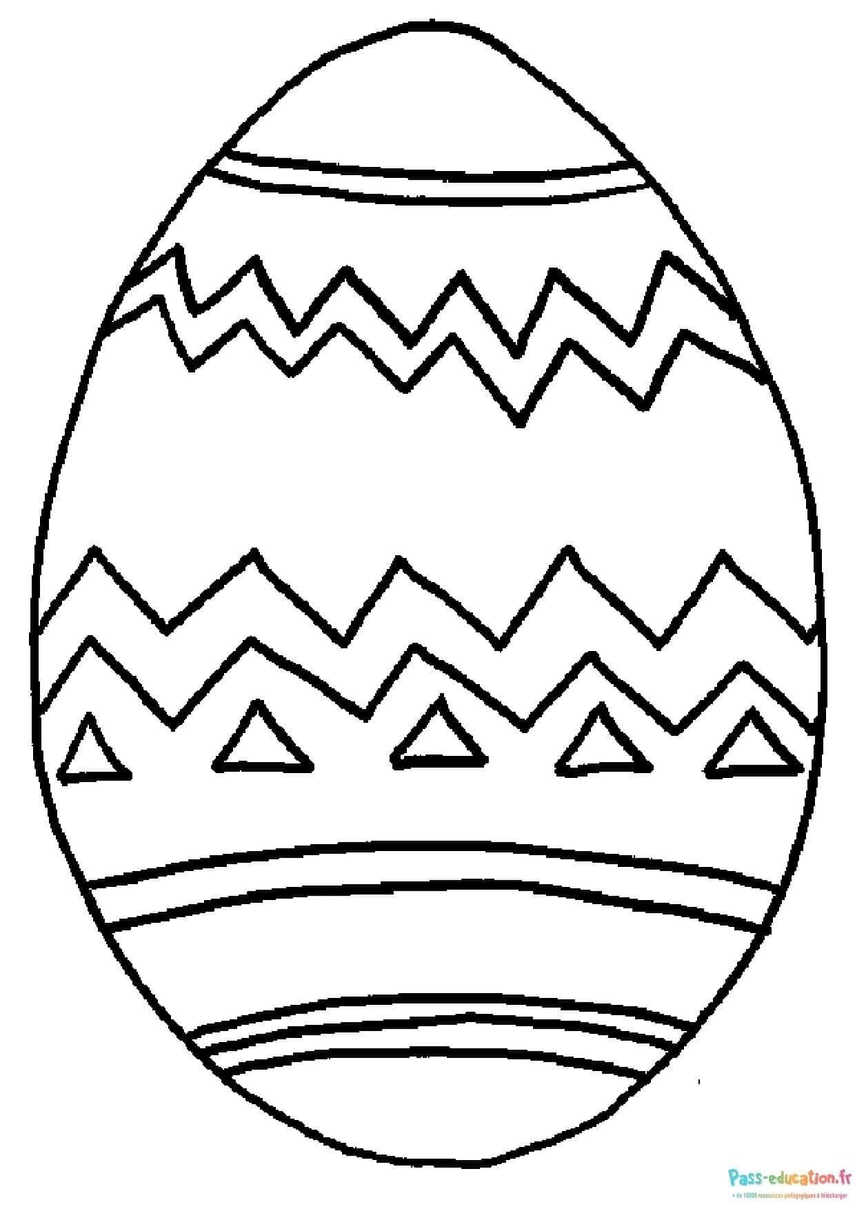 Coloriage Œuf de Pâques à imprimer et colorier