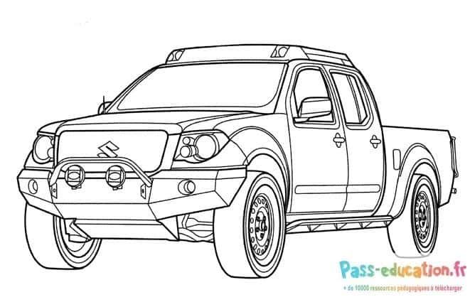 Coloriage Camion 4x4 à imprimer et colorier