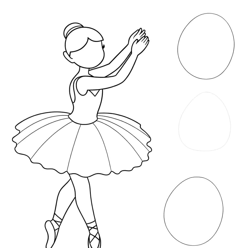 Coloriage Ballerine danseuse à imprimer et colorier