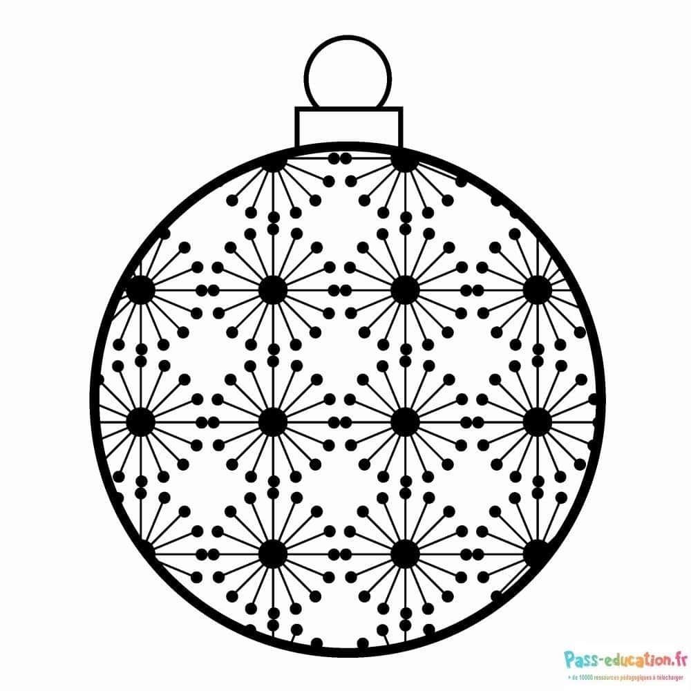 Coloriage Boule de Noël à imprimer et colorier