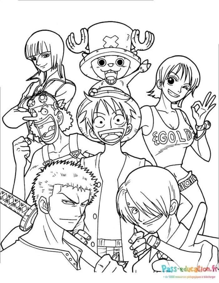 Coloriage Équipage One Piece à imprimer et colorier