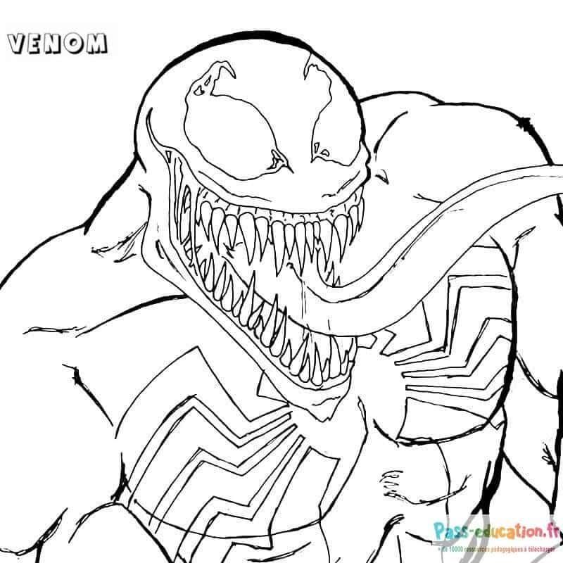 Coloriage Venom puissant à imprimer et colorier