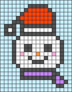 Coloriage Père Noël Pixelisé à imprimer et colorier