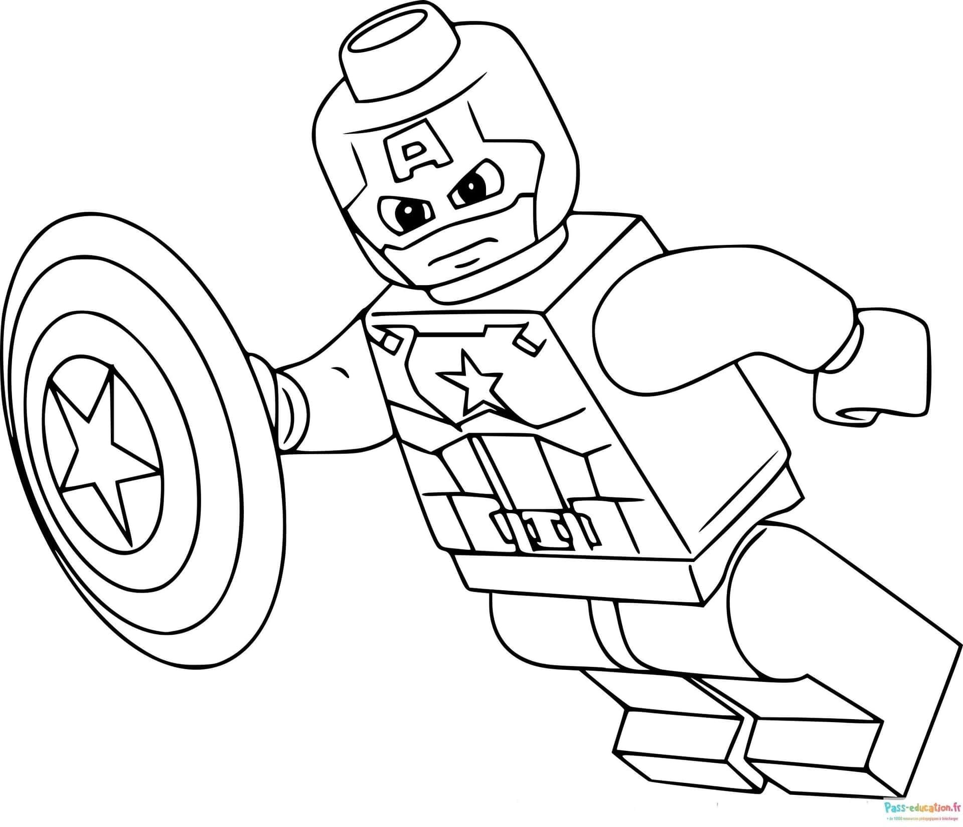 Coloriage Super-héros Lego à imprimer et colorier