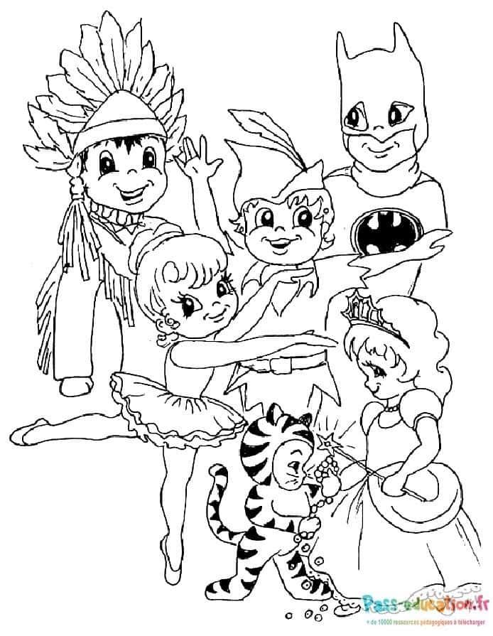 Coloriage Carnaval festif à imprimer et colorier