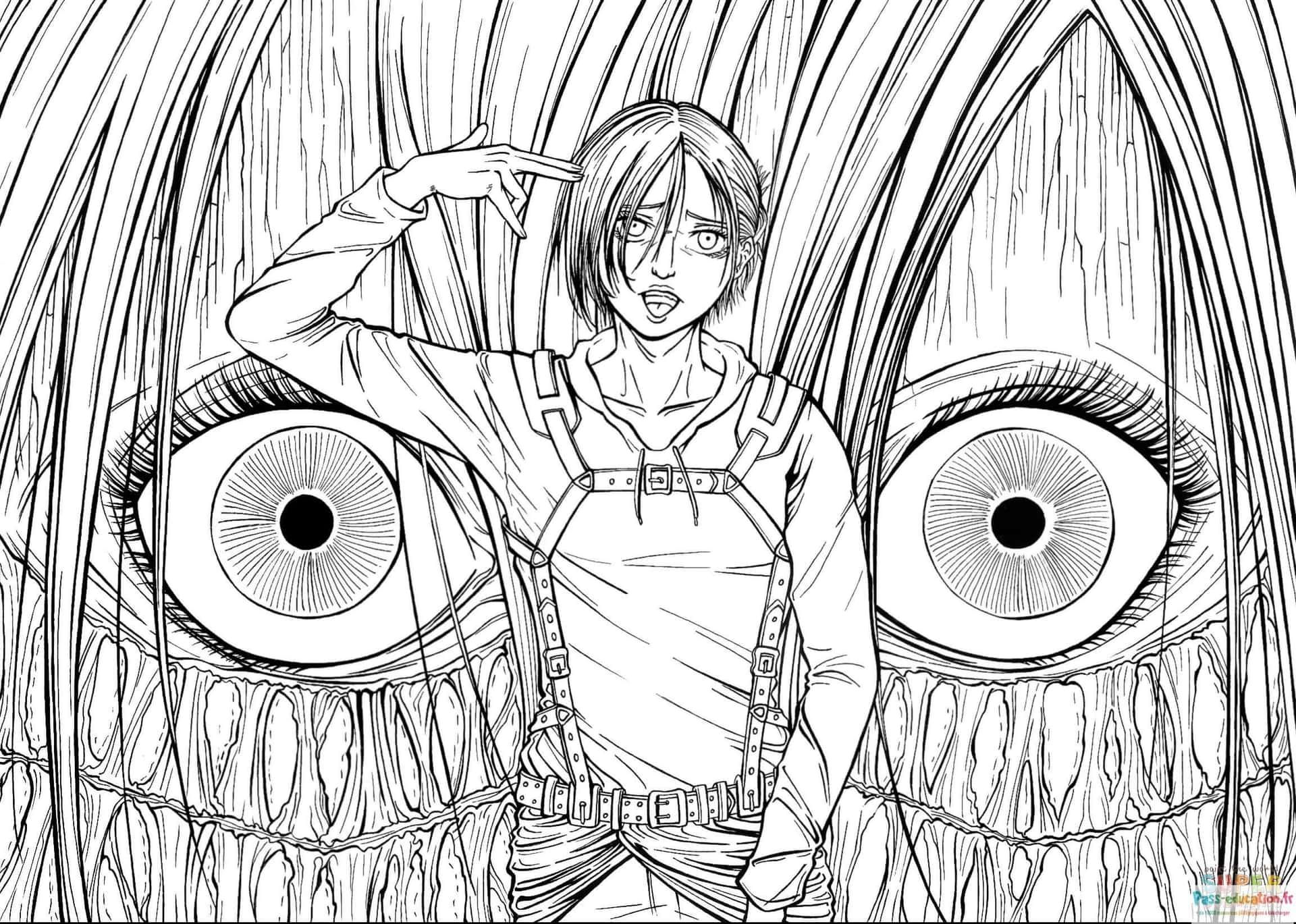 Coloriage Attaque des Titans à imprimer et colorier