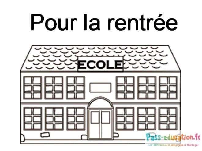 Coloriage École pour la rentrée à imprimer et colorier