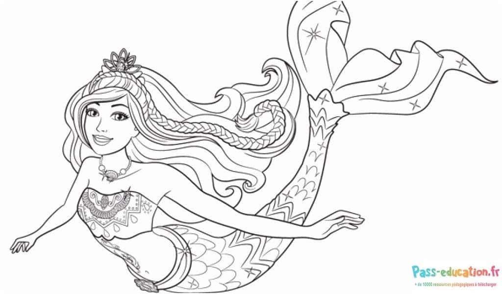 Coloriage Sirène élégante à imprimer et colorier