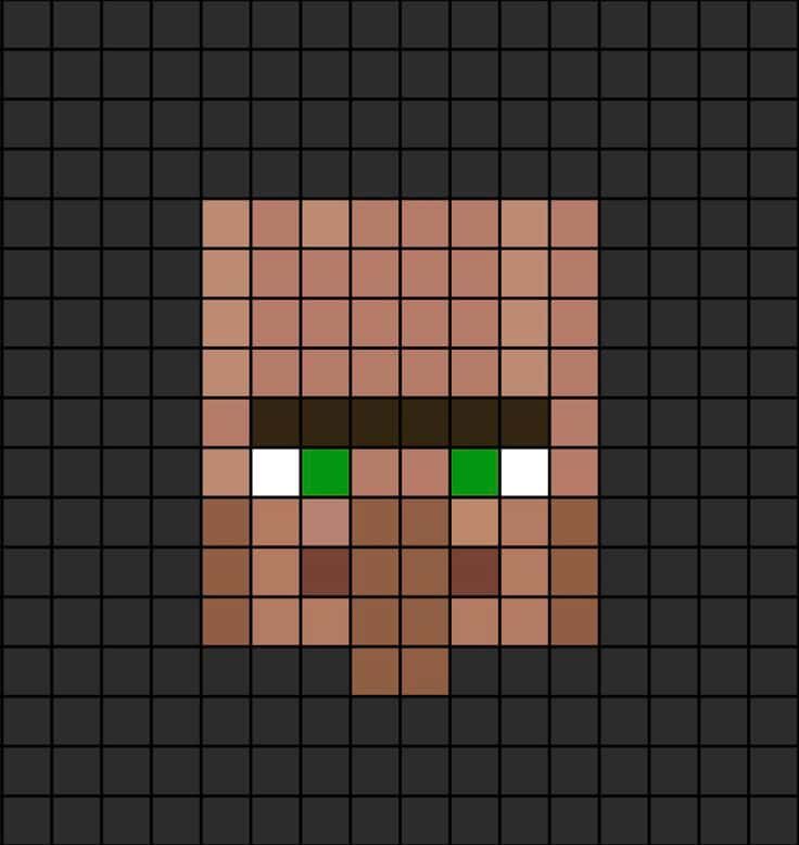 Coloriage Visage pixelisé à imprimer et colorier