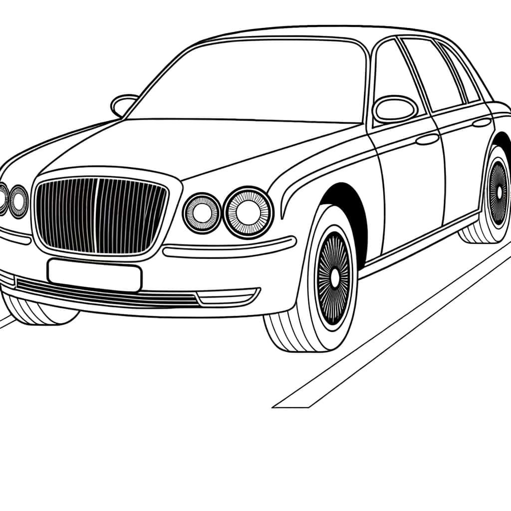 Coloriage Berline de luxe à imprimer et colorier