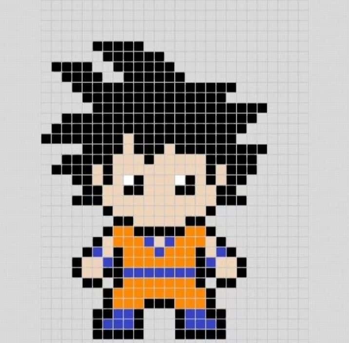 Coloriage Naruto pixelisé à imprimer et colorier
