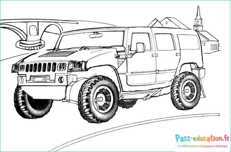 Coloriage Hummer 4X4 à imprimer et colorier