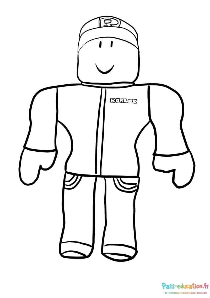 Coloriage Roblox en attente à imprimer et colorier
