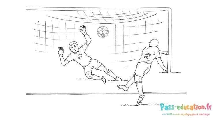 Coloriage Match de football à imprimer et colorier