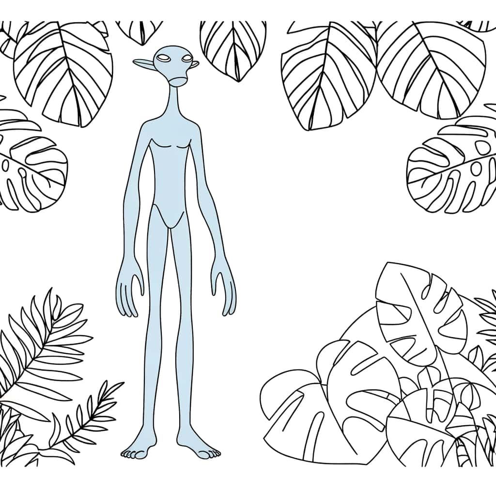Coloriage Avatar Na'vi à imprimer et colorier