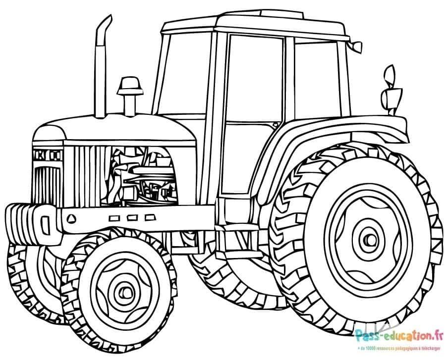 Coloriage Tracteur agricole à imprimer et colorier