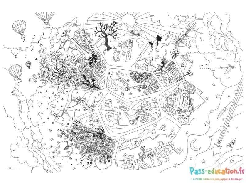Coloriage Aventure de coloriage à imprimer et colorier