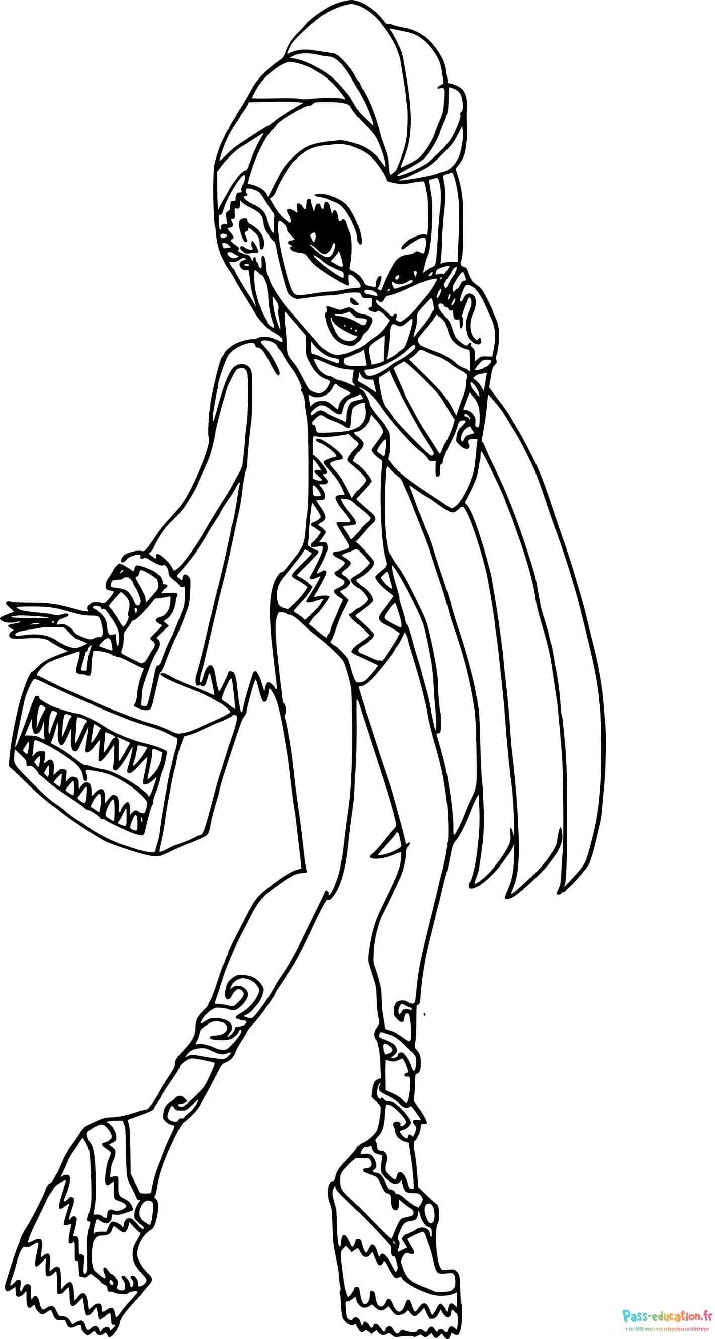 Coloriage Mode Monster High à imprimer et colorier