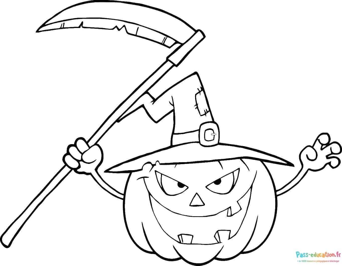 Coloriage Sorcière Halloween à imprimer et colorier