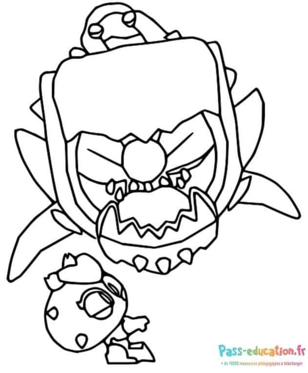 Coloriage Brawl Stars Piranha Plant à imprimer et colorier