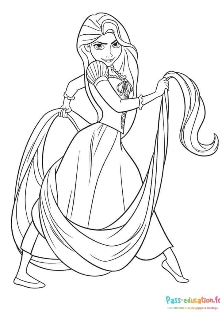 Coloriage Princesse danseuse à imprimer et colorier