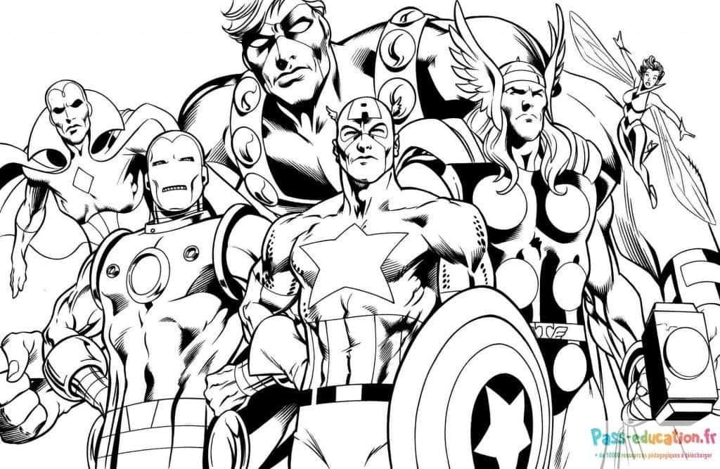 Coloriage Super-héros Marvel à imprimer et colorier
