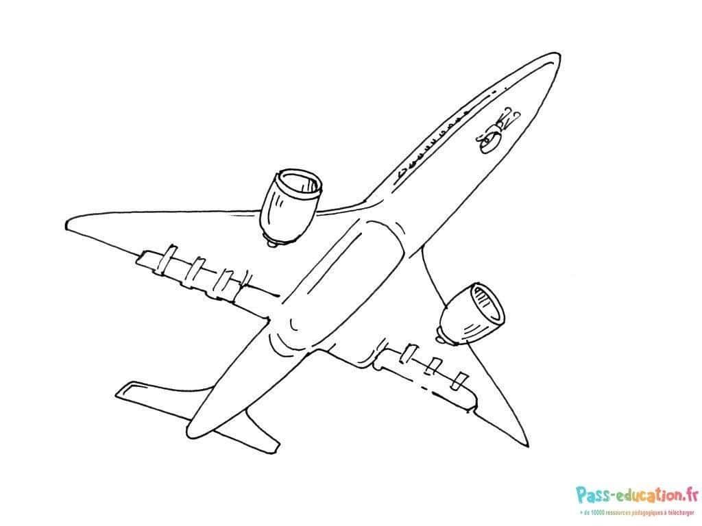 Coloriage Avion à colorier à imprimer et colorier