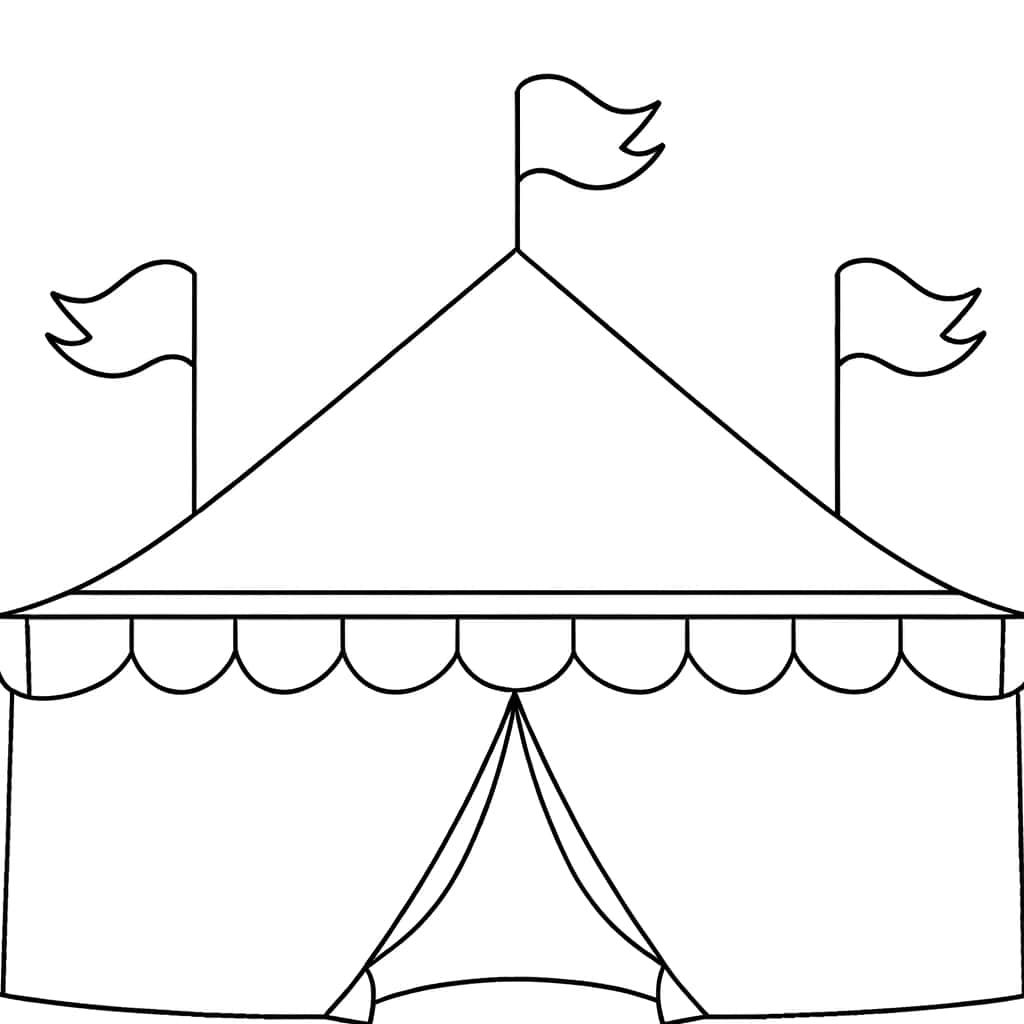 Coloriage Chapiteau de cirque à imprimer et colorier