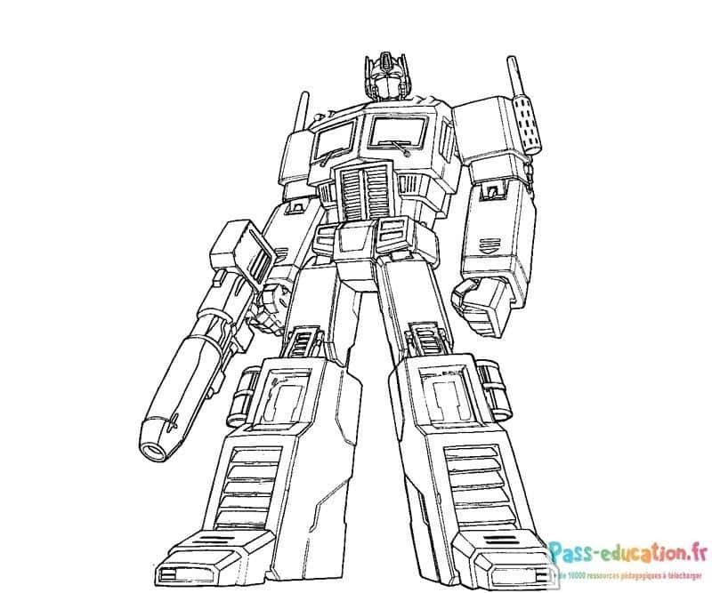 Coloriage Robot Transformers à imprimer et colorier