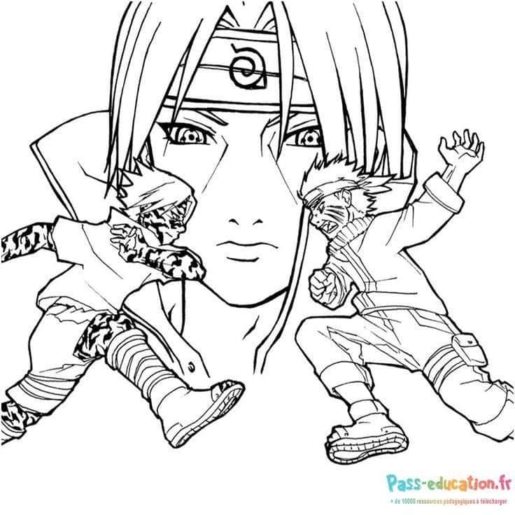 Coloriage Ninja en action à imprimer et colorier