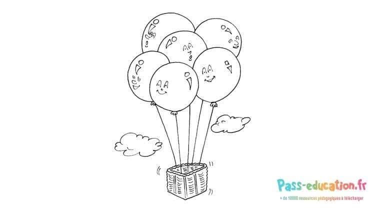 Coloriage Montgolfière à colorier à imprimer et colorier