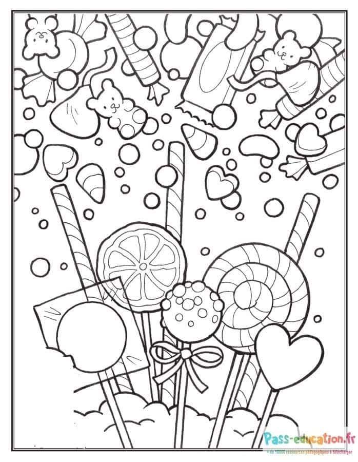 Coloriage Fête des bonbons à imprimer et colorier