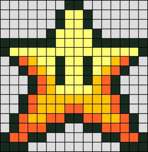 Coloriage Étoile de Mario à imprimer et colorier