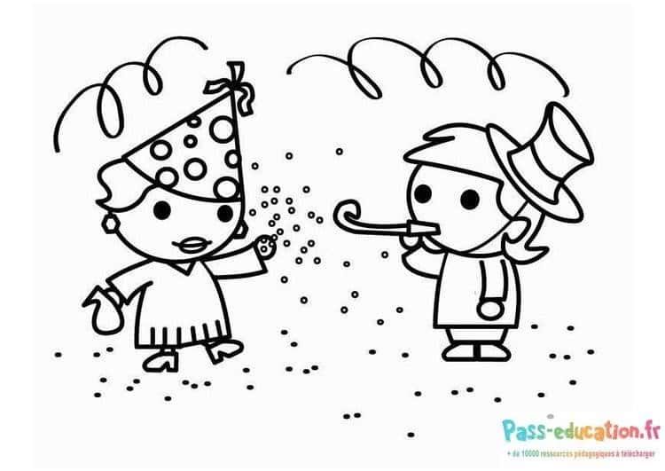 Coloriage Fête de Carnaval à imprimer et colorier