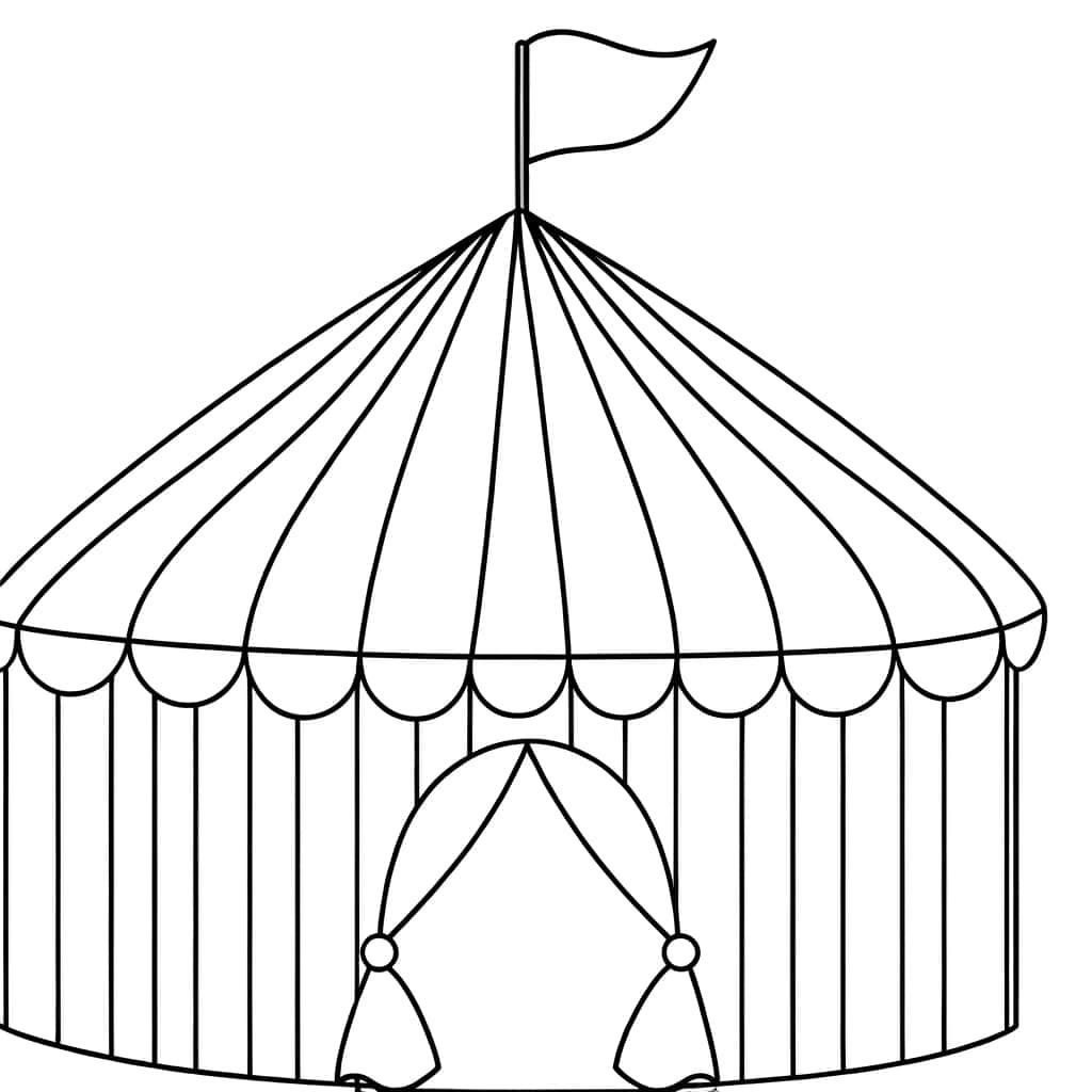 Coloriage Chapiteau de cirque à imprimer et colorier