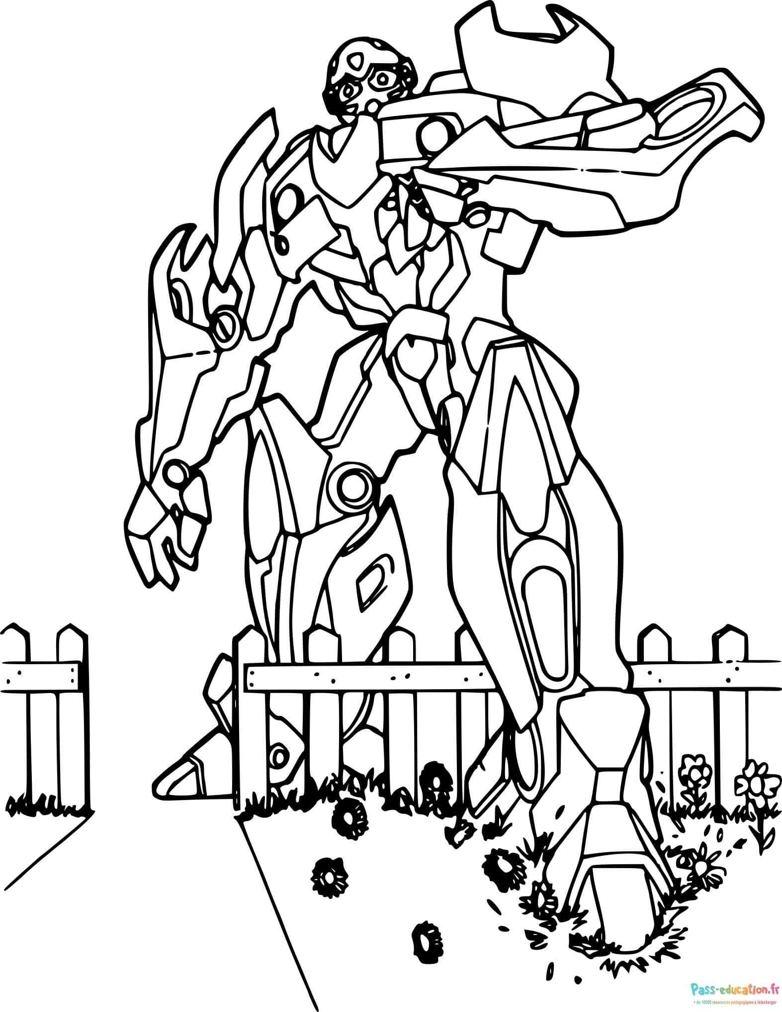 Coloriage Robot guerrier à imprimer et colorier