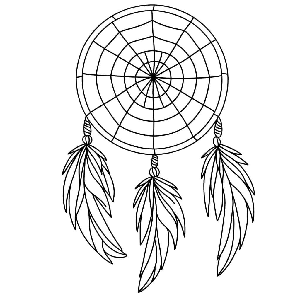 Coloriage Attrape Rêves à imprimer et colorier